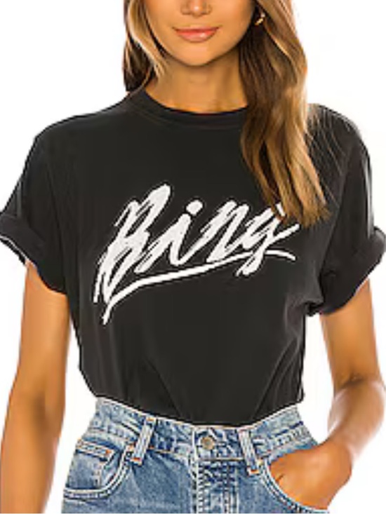 Anine Bing Tops - NWT Anine Bing - Lili Basic Bing Tee in Vintage Black Size M